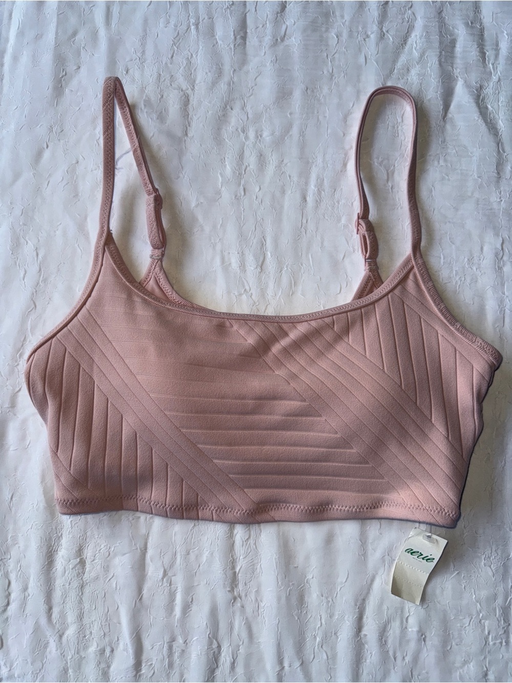 Aerie XO Ribbed Bikini Top with Plunge Neckline - Picture 2 of 7